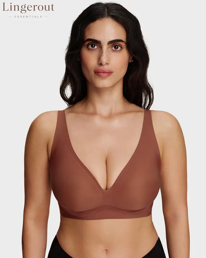 Breathable Support Wireless Deep-V Shaping Bra