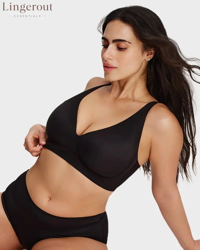 Breathable Support Wireless Deep-V Shaping Bra
