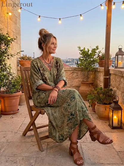 Aleta | Button Front Embroidered Oversized Pocket Midi Dress
