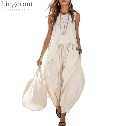 Casual Tank & Harem Pants Matching Set