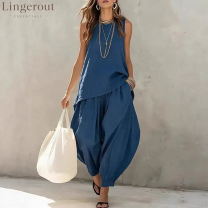 Casual Tank & Harem Pants Matching Set