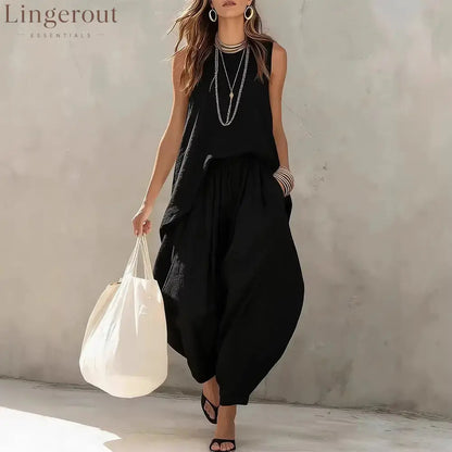 Casual Tank & Harem Pants Matching Set