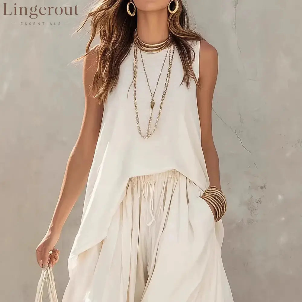 Casual Tank & Harem Pants Matching Set