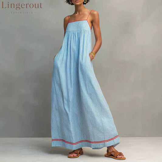 Coastal Resort Wear Loose Long Dress