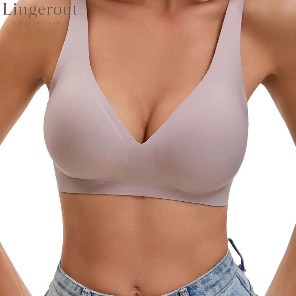 Comfort Wireless Seamless Full Coverage Everyday Support Bra - Wisps of smoke / S