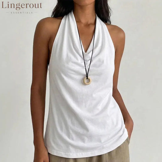 Cowl Neck Halter Top