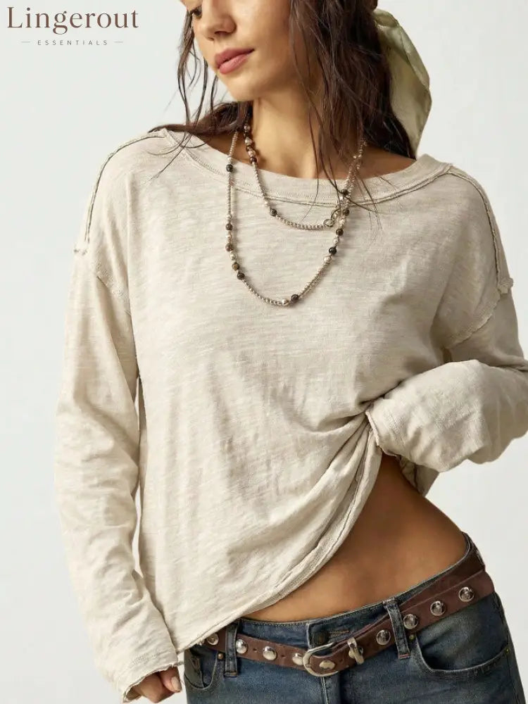 Double-Sided Button Long Sleeve Top