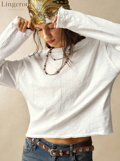 Double-Sided Button Long Sleeve Top