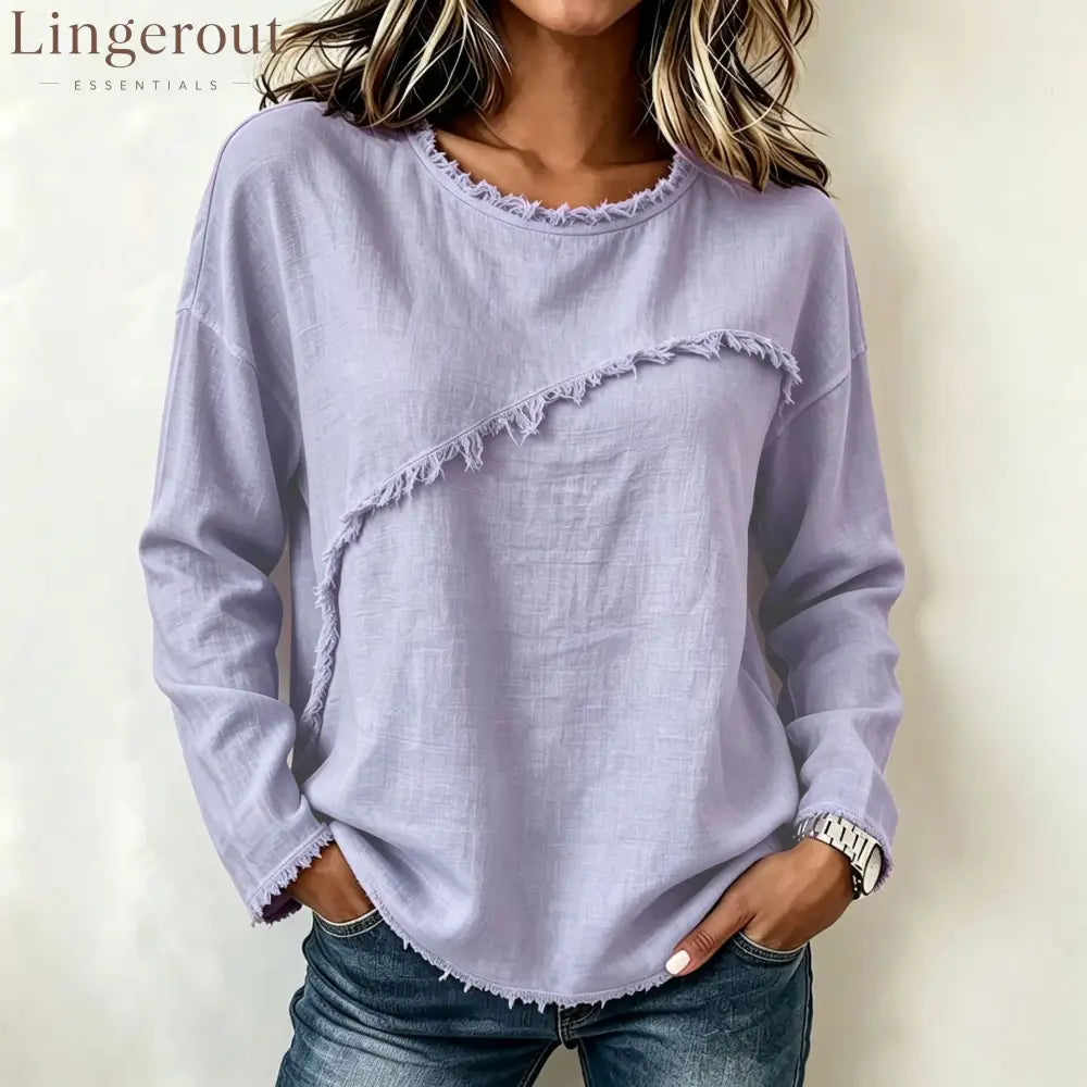 Effortless Everyday Elegance Top - Purple / S