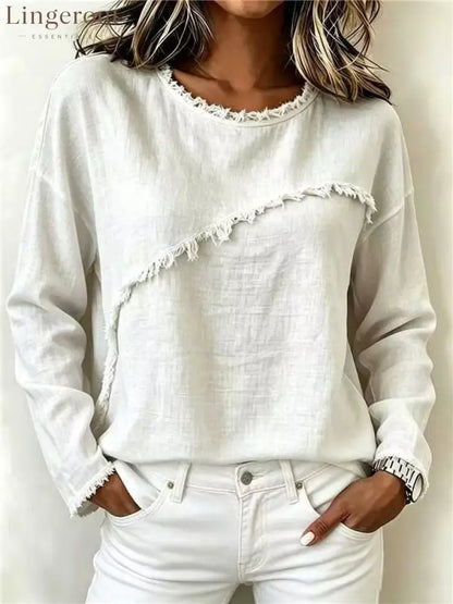 Effortless Everyday Elegance Top - White / S