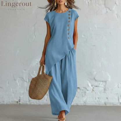 Effortless Linen-Blend 2-Piece Set | Relaxed Fit S-5XL