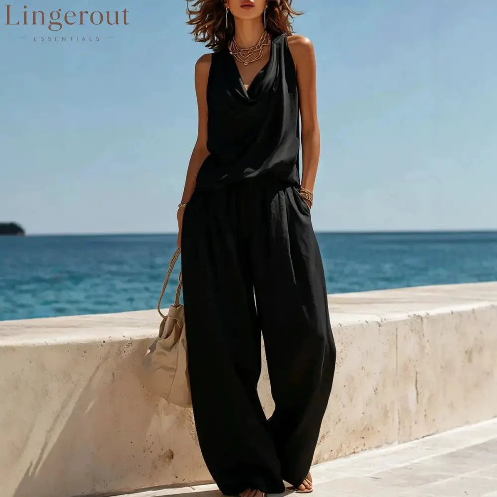 Effortless White Linen Two-Piece Set
