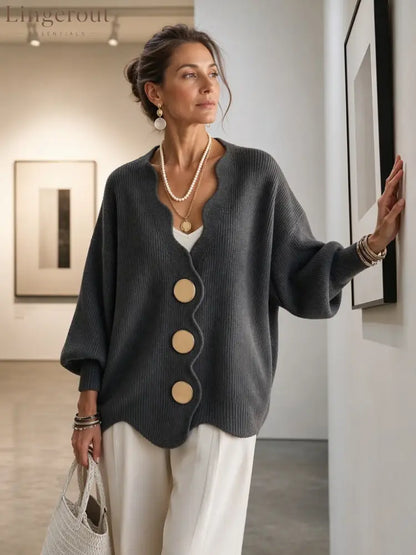 Everyday Button Front Cardigan Sweater - HOT SALE