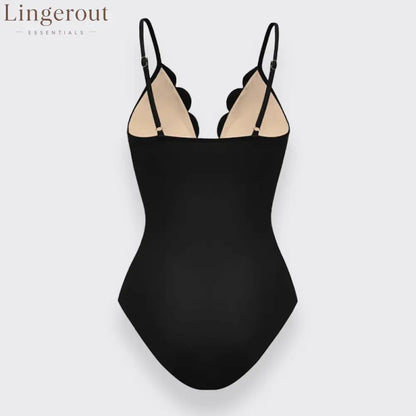 Flower Hollow One Piece Swimsuit and Skirt
