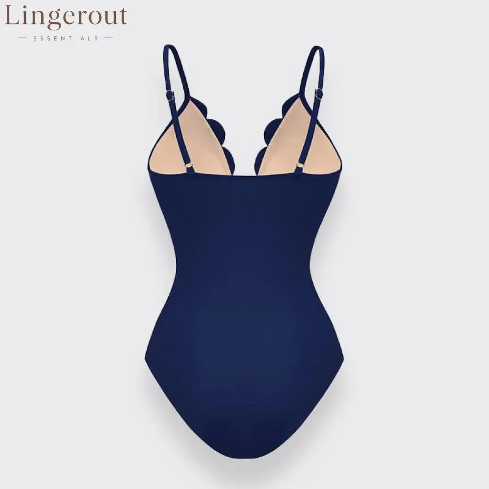 Flower Hollow One Piece Swimsuit and Skirt