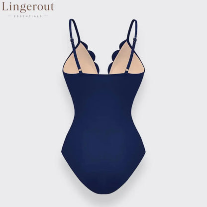 Flower Hollow One Piece Swimsuit and Skirt