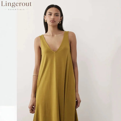Flowy V-Neck Sleeveless Maxi Dress