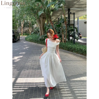 Halter Keyhole Neck Crinkled Tiered Maxi Dress