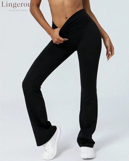High Waist Butt-lifting Flare Leggings For Women