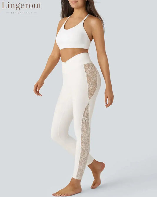 High-Waist Tummy Control Butt Lifting Lace Leggings