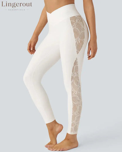 High-Waist Tummy Control Butt Lifting Lace Leggings