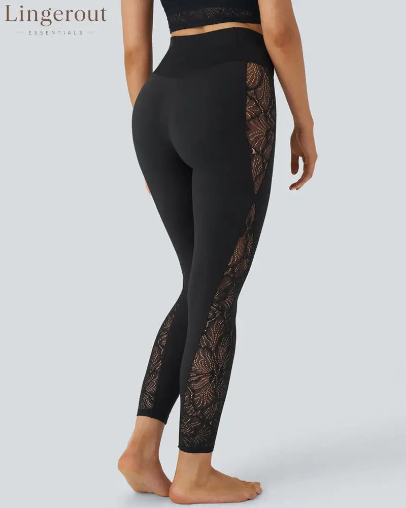High-Waist Tummy Control Butt Lifting Lace Leggings