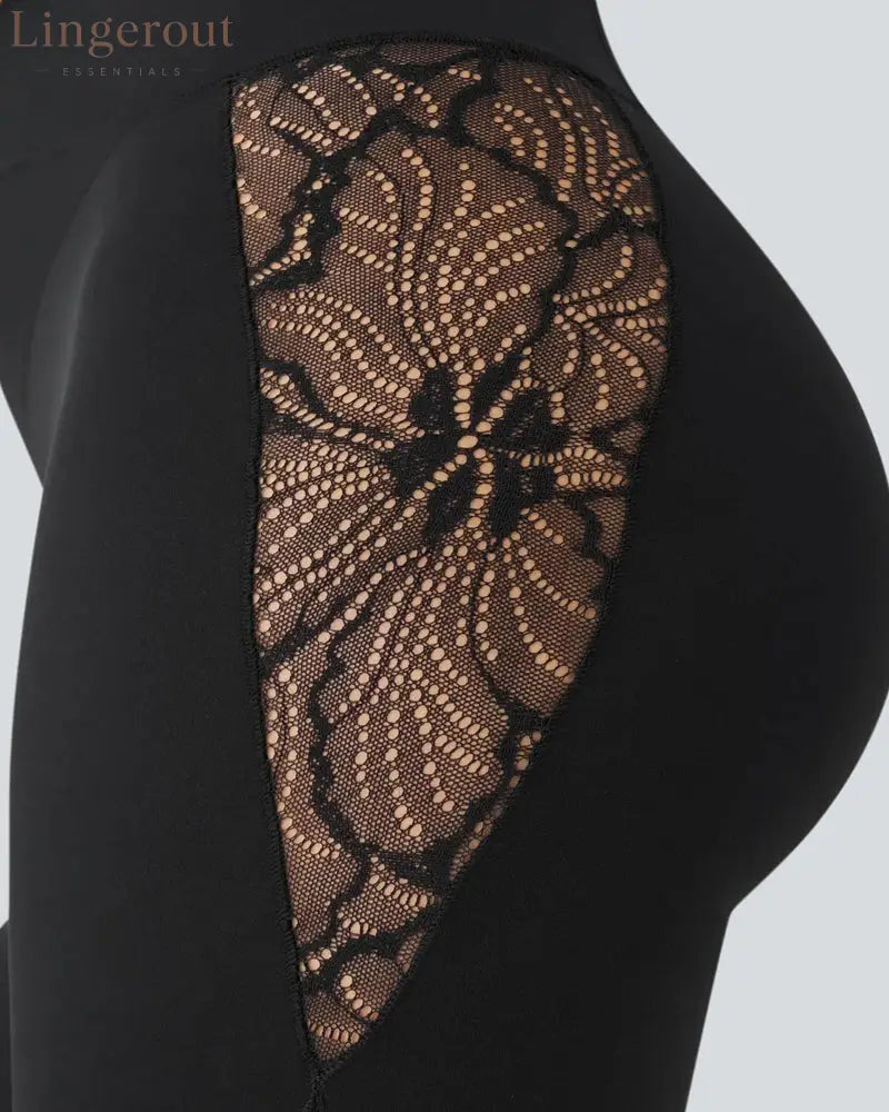 High-Waist Tummy Control Butt Lifting Lace Leggings