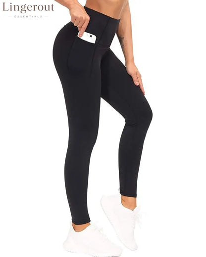 High Waisted Butt Lifting Tummy Control Side Pocket Shaping Leggings