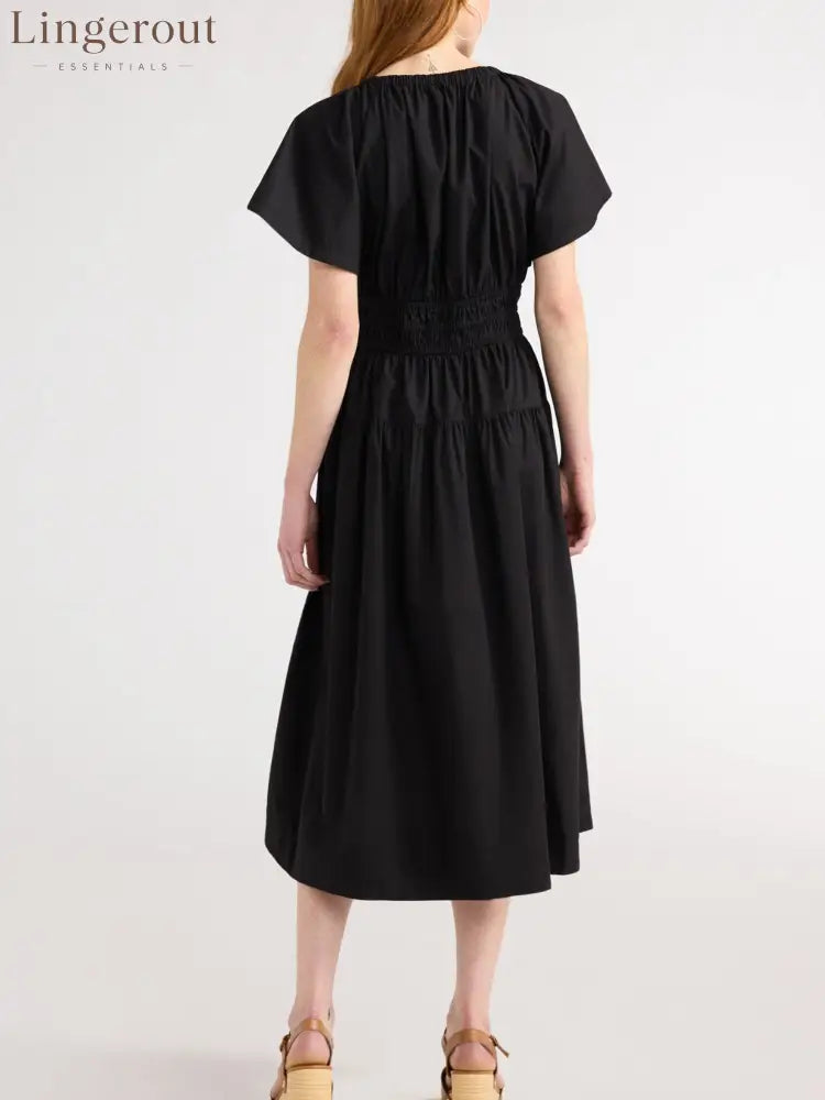 Hot Sale Women’s Lightweight Denim Tiered Midi Dress