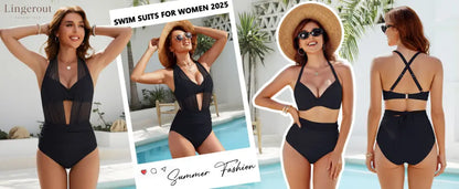 Jelly High Waisted Bikini Sets for Women Tummy Control Swimsuits 2 Piece
