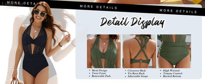Jelly High Waisted Bikini Sets for Women Tummy Control Swimsuits 2 Piece