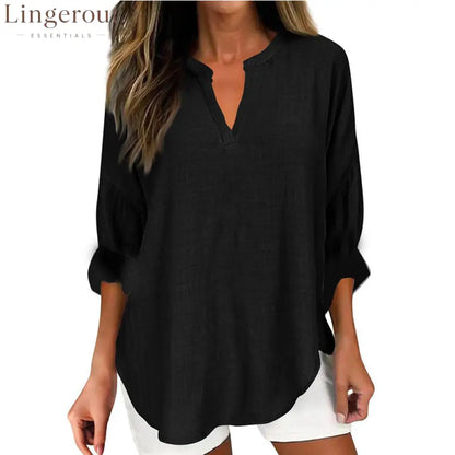 2026 Cross-Border Foreign Trade European And American Ebay Amazon Wish Popular Women’S Autumn And Winter V-Neck Cotton