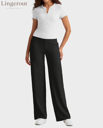 Loose High-Waist Business Wide-Leg Yoga Pants