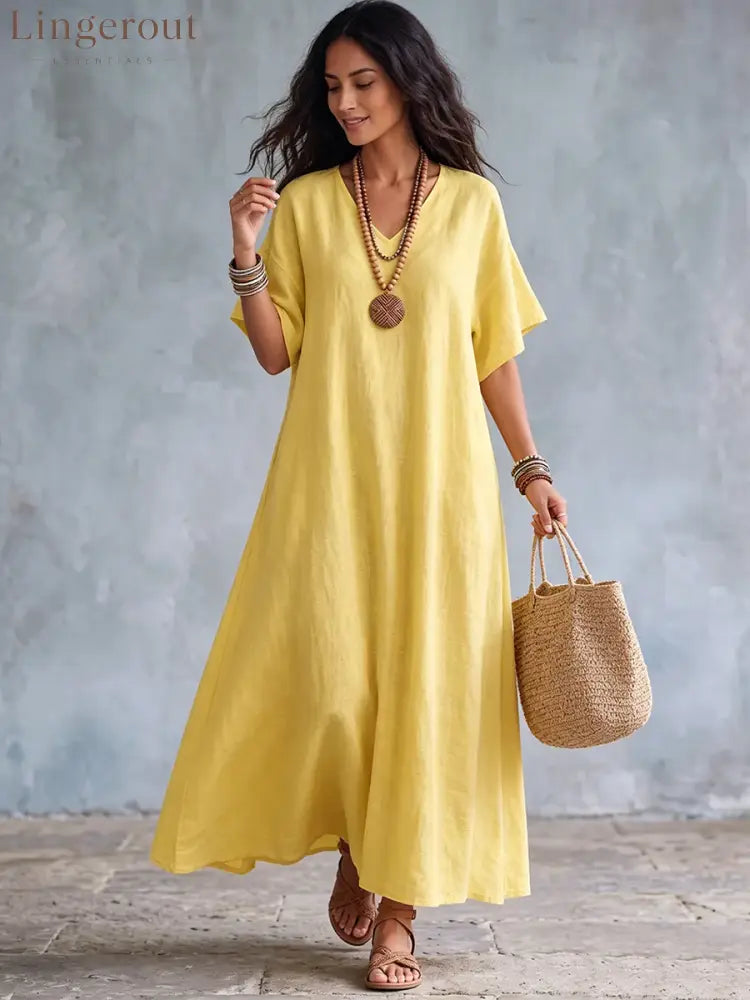 Minimalist Elegant Cotton-linen Dress
