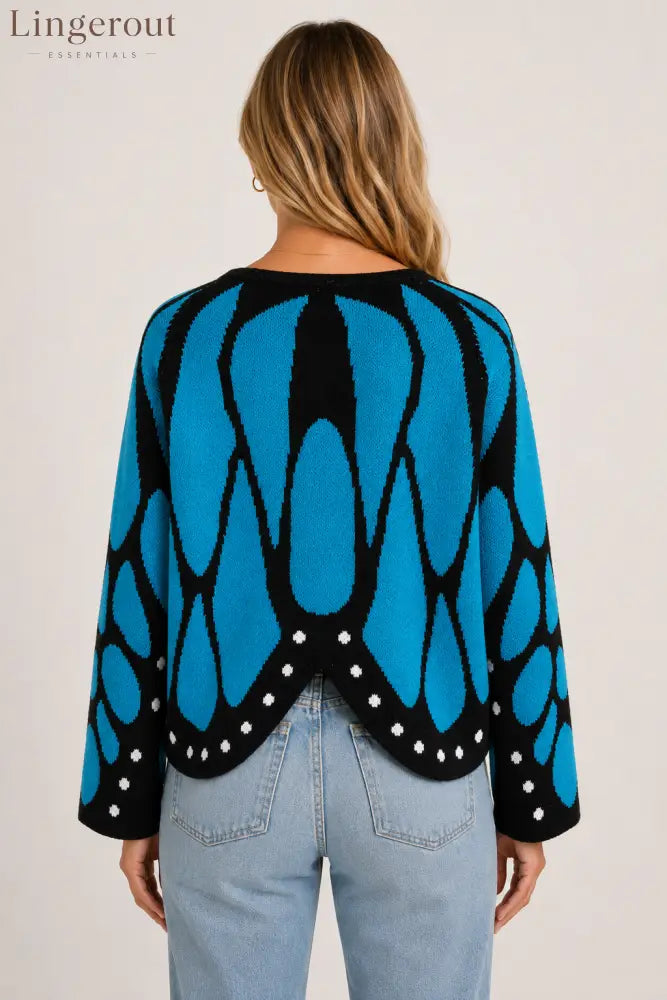 Monarch Butterfly Wing Knit Cardigan