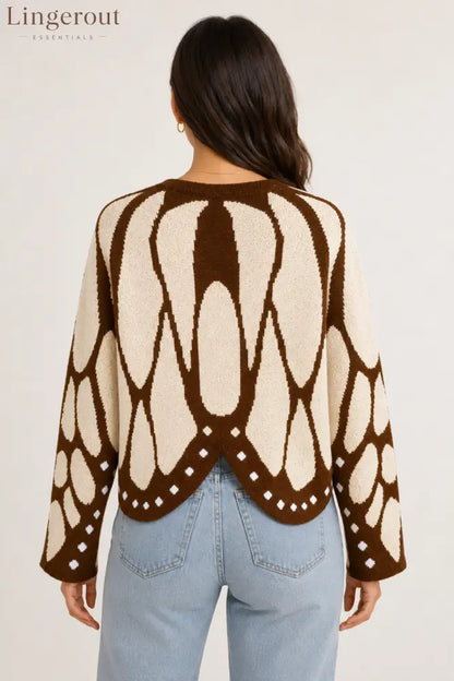 Monarch Butterfly Wing Knit Cardigan
