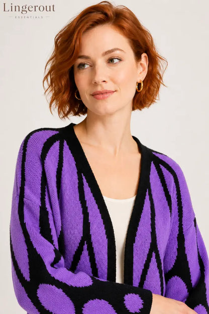 Monarch Butterfly Wing Knit Cardigan