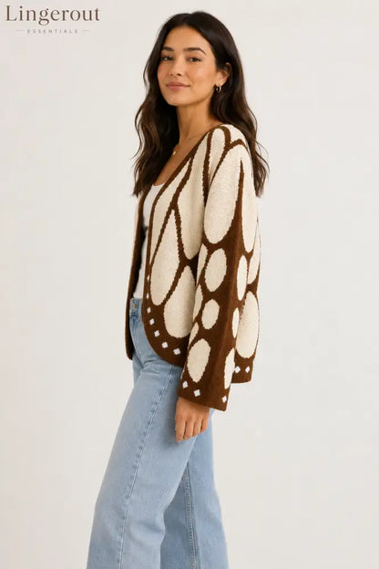 Monarch Butterfly Wing Knit Cardigan