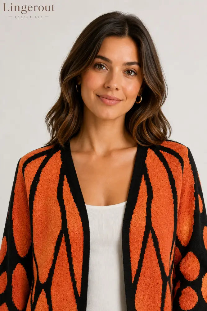 Monarch Butterfly Wing Knit Cardigan