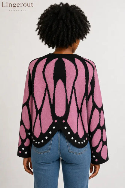 Monarch Butterfly Wing Knit Cardigan