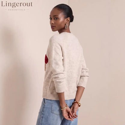 2026 Cross-Border Autumn And Winter New Jacquard Sweater Women’S Cardigan Loose Soft And Waxy Fashion Women’S Round