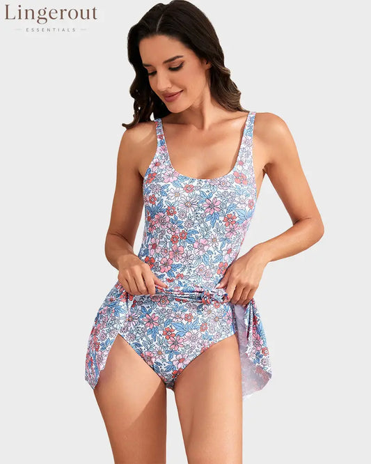 One Piece Tummy Control Tie Knot Swimsuits