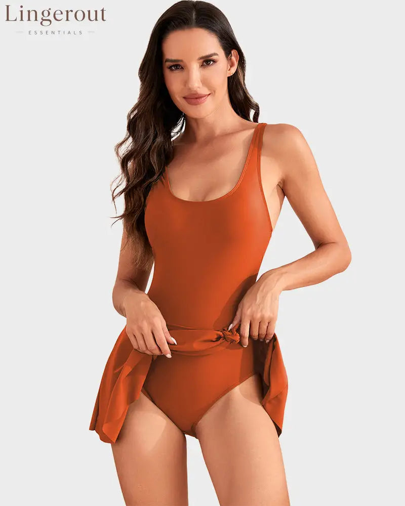 One Piece Tummy Control Tie Knot Swimsuits