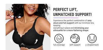 Hugmecurve Soft Full Coverage Scalloped Wireless Jelly Bra