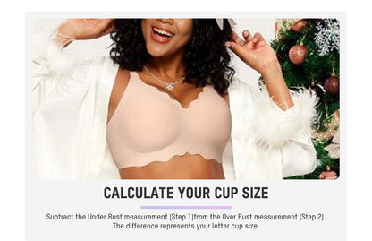 Hugmecurve Soft Full Coverage Scalloped Wireless Jelly Bra