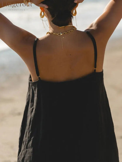 Pure Cotton Square Neck Mini Dress