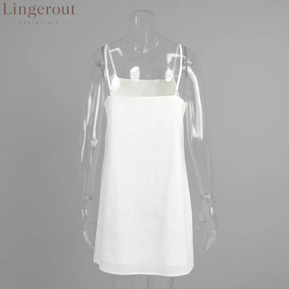 Pure Cotton Square Neck Mini Dress