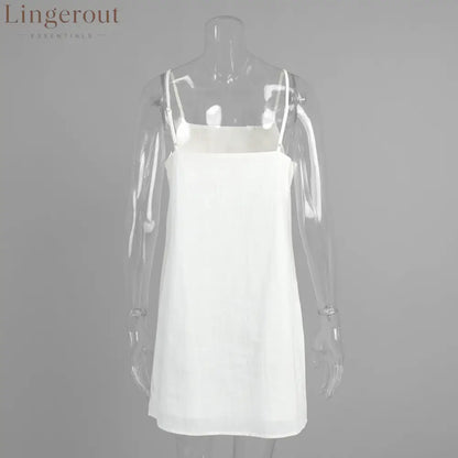 Pure Cotton Square Neck Mini Dress