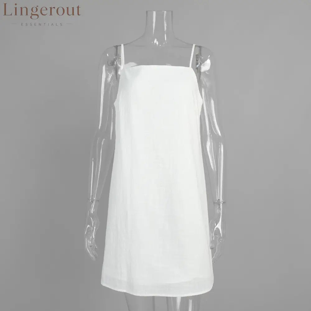 Pure Cotton Square Neck Mini Dress