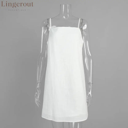Pure Cotton Square Neck Mini Dress